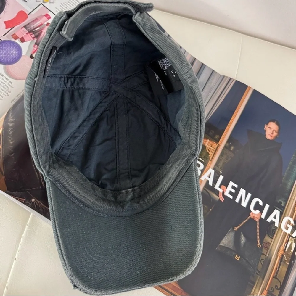 BALENCIAGA Denim Baseball Unisex Cap size L(59cm) 💯Authentic USED Like New!!! - Picture 6 of 13
